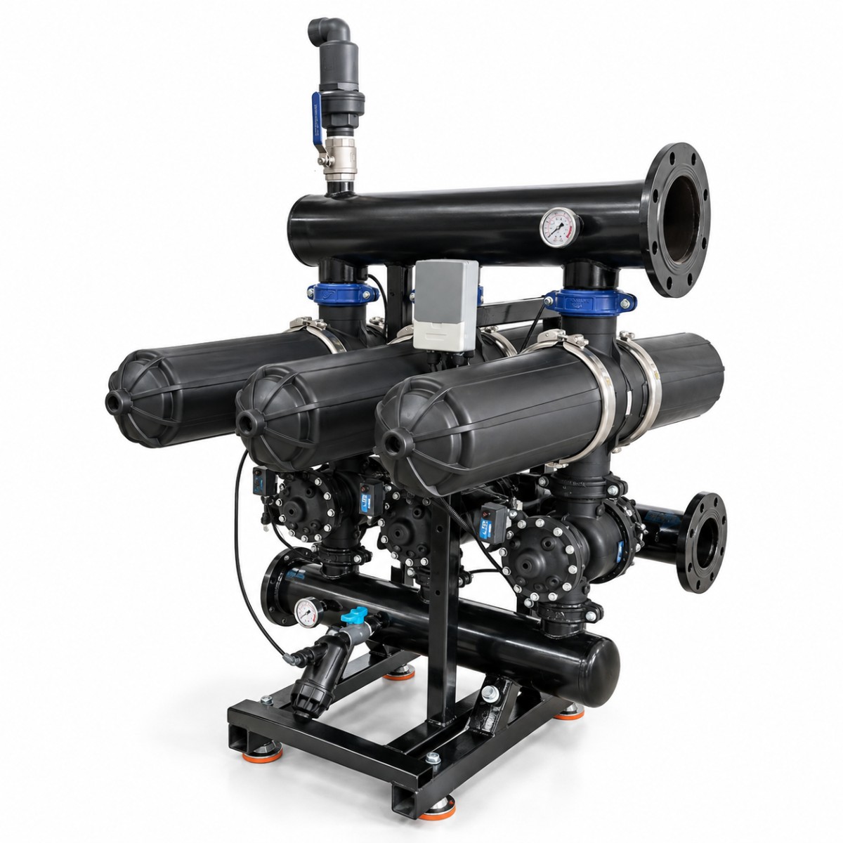 Автоматична станція дискової фільтрації 6″ 150–180 м³/год, 130 мкм (120 mesh)