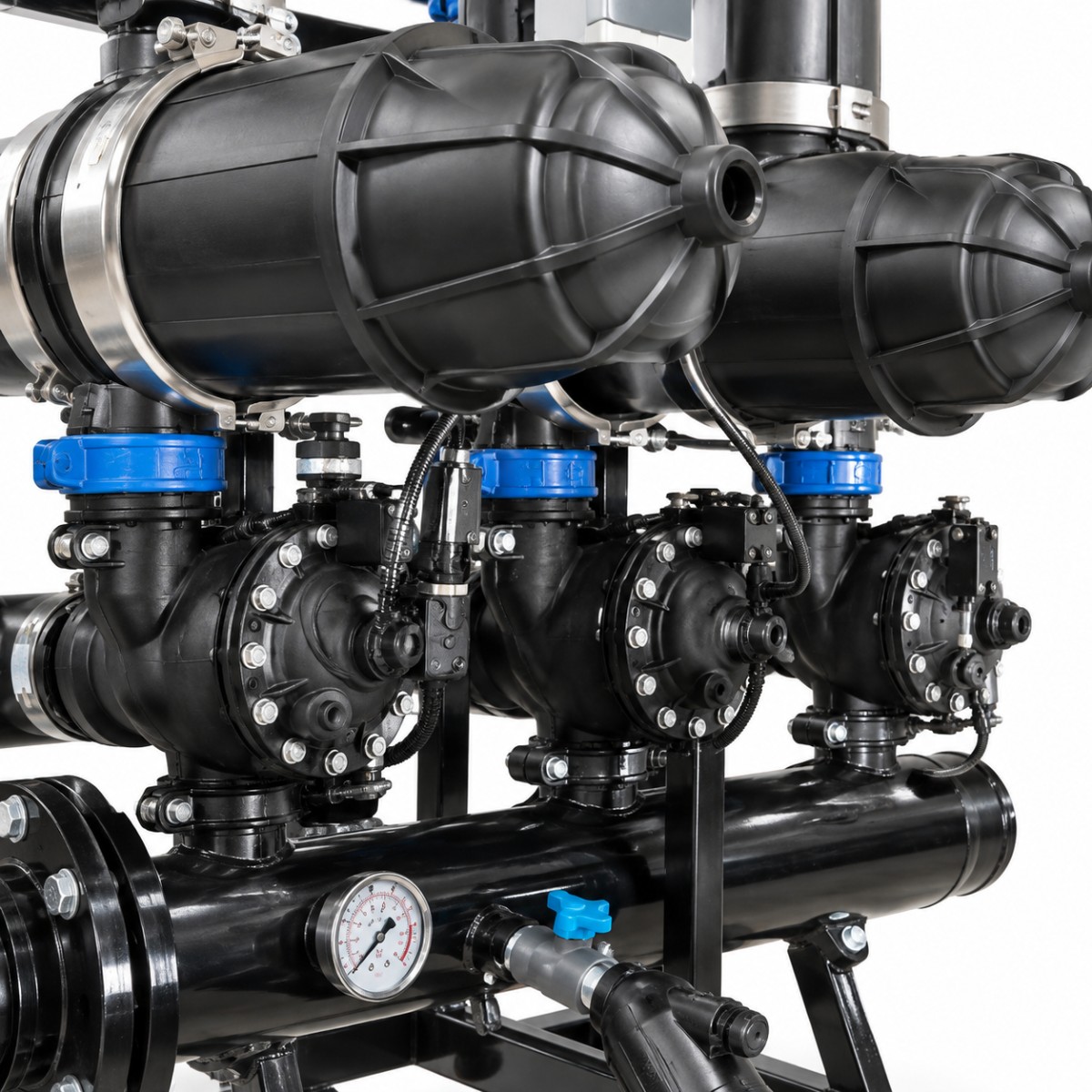 Автоматична станція дискової фільтрації 6″ 150–180 м³/год, 130 мкм (120 mesh)