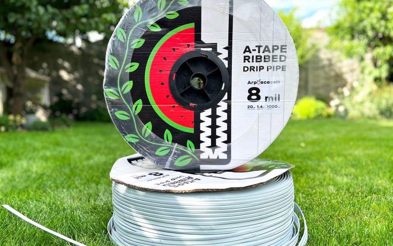 Біла ребриста крапельна стрічка A-Tape white ribbed (1)